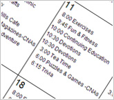 Software Features Calendar of Events