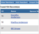 Software Features Residents' Directory